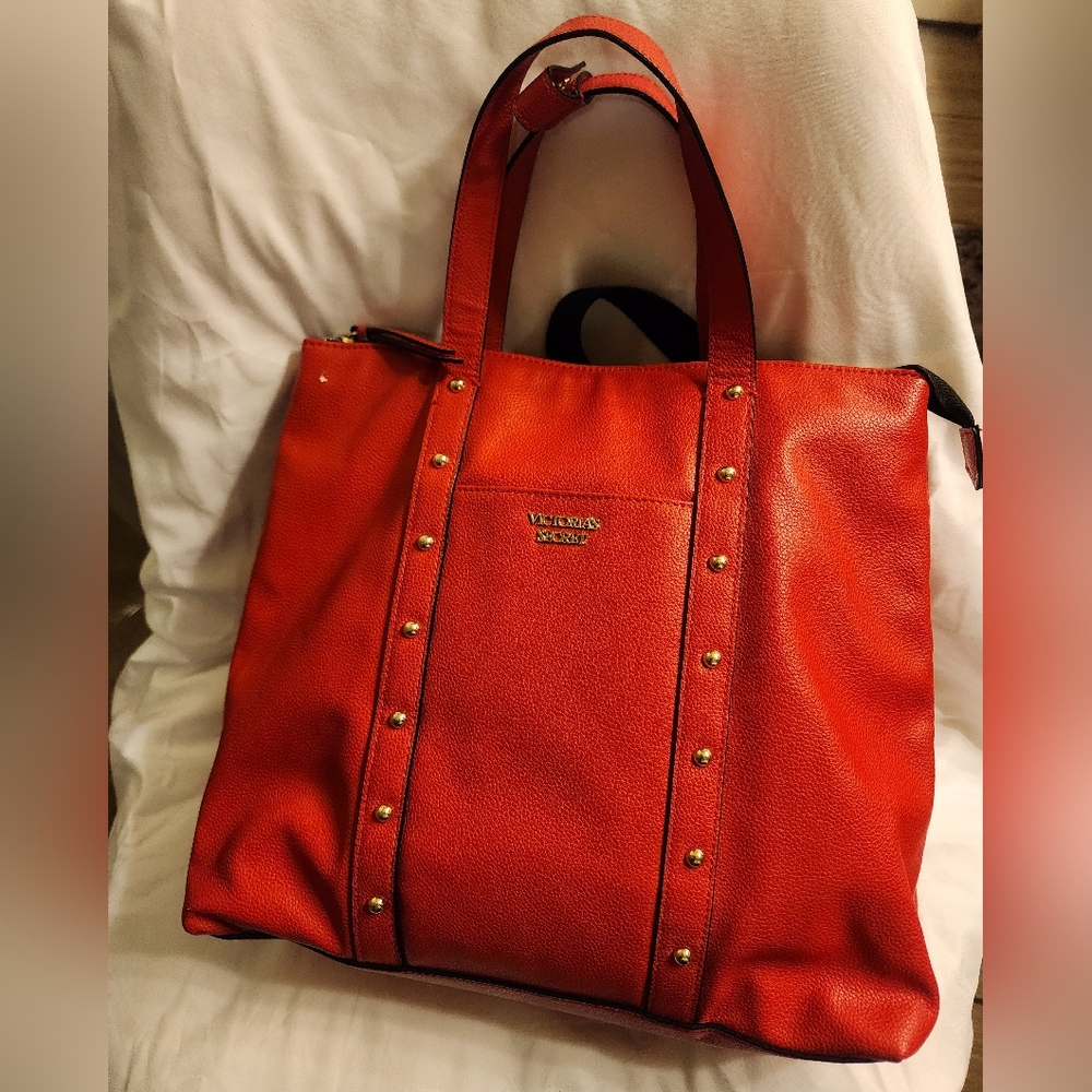 Red Victoria’s Secret backpack VS